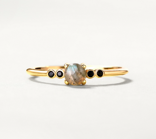 Anillo Corona Ajustable Plata 925 Chapado Oro con Zirconia 3A - Image 6