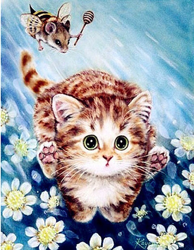 Pintura de Diamantes Gato - Bordado de Cristales Brillantes - Image 22