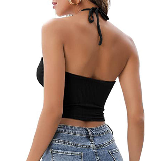 Top Halter Hueco Sexy para Mujer - Blusa Verano Elegante - Image 5