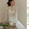 Vestido Doble Tela Primavera Tallas Grandes para Mujer