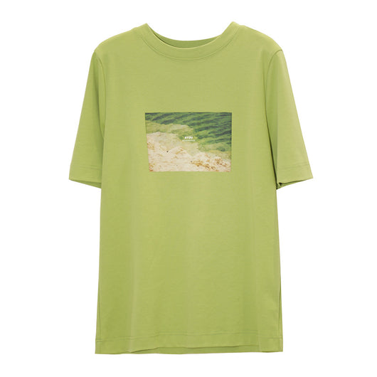 Playera de Algodón con Estampado de Pintura Artística para Mujer - Image 9