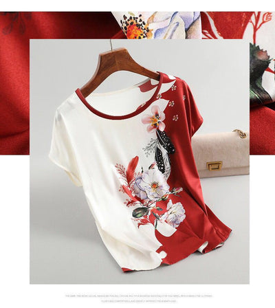 Playera Estampada Manga Corta Suelta y Cómoda para Verano - Image 6