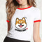 Polera Suelta Estilo Coreano con Estampado Shiba Inu - Diseño Fire