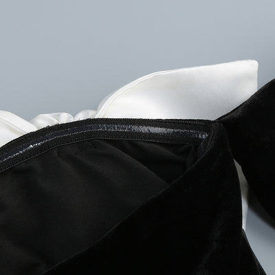 Vestido Largo de Terciopelo Negro con Cola Sirena - Image 11