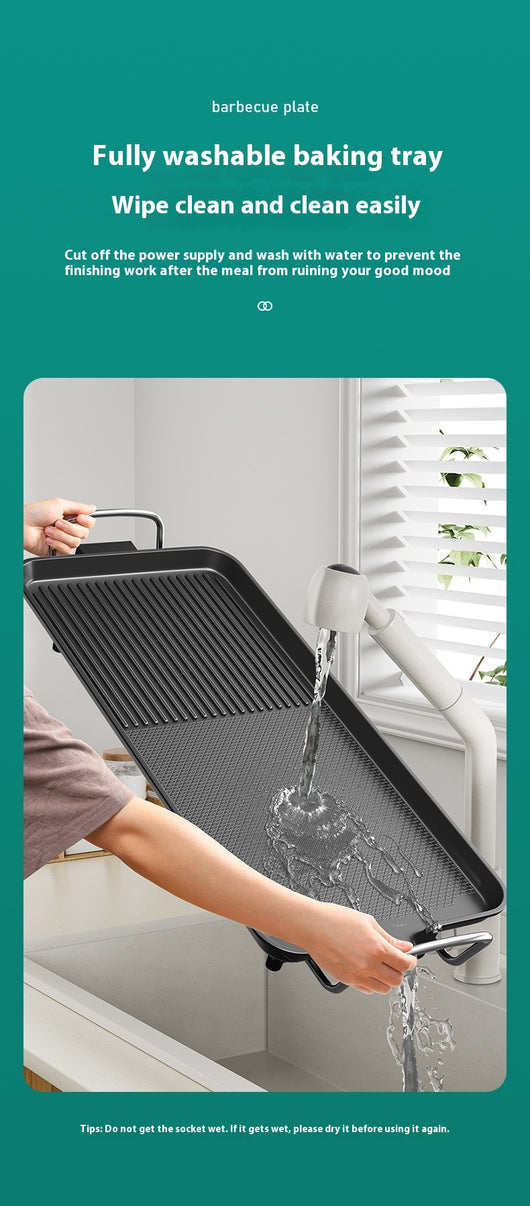 Plancha Eléctrica Multifuncional Antiadherente sin Humo - Image 19
