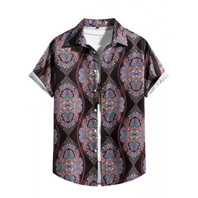 Camisa Suelta de Playa para Hombre - Manga Corta y Cómoda