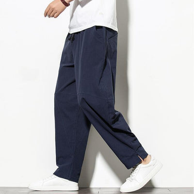 Pantalones de Lino Sueltos Estilo Chino para Hombre - Image 7