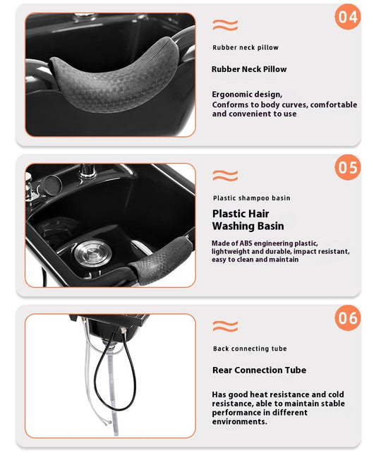 Lavacabezas de Plástico ABS para Silla de Barbería - Image 9