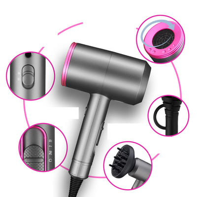 Secador de Cabello Profesional 1400W Dual Voltaje - 3 Temperaturas y 2 Velocidades - Image 3