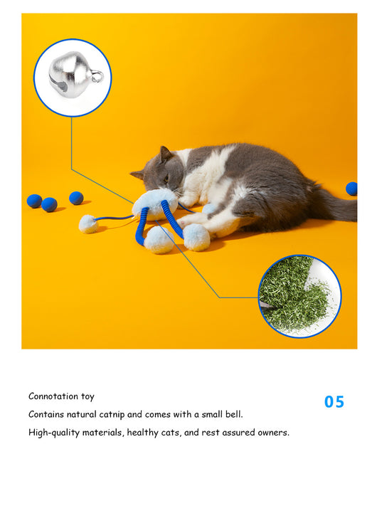 Juguete Interactivo para Gatos con Cuerda Elástica y Campana de Menta - Image 8