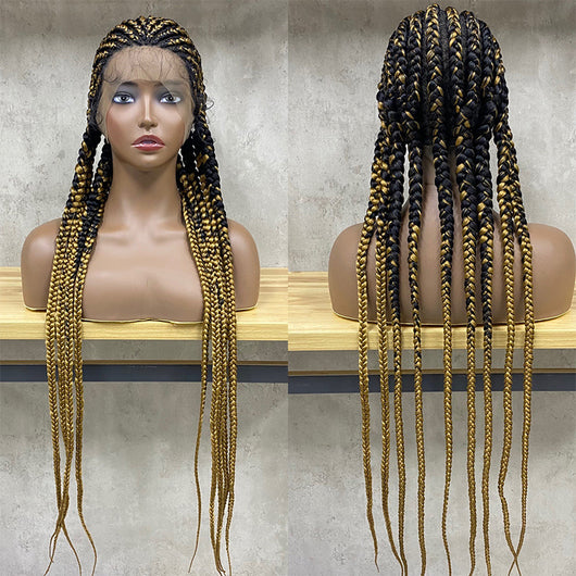 Peluca de Malla Elástica con Trenza de 9 Hebras - Fibra Química Premium - Image 4