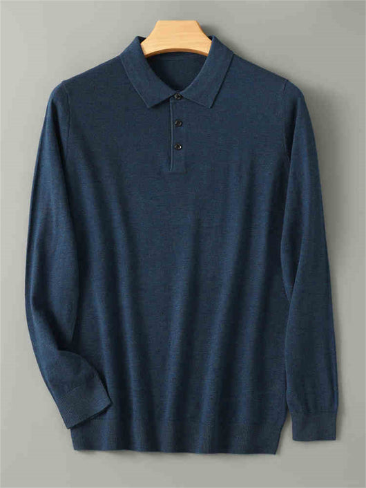 Suéter Cashmere Premium con Cuello Tipo Abrigo y Forro Térmico Grueso - Image 3