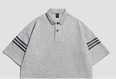 Playera Estampada con Letras y Rayas para Hombre - Estilo Personalidad - Image 17