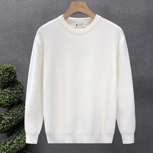 Suéter Tejido Liso en Tono Damasco para Hombre - Image 6