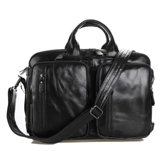 Bolsa de Cuero Importado Multifuncional para Hombre