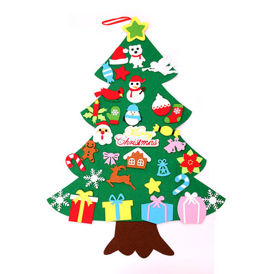 Árbol de Navidad de Fieltro Gigante DIY - Decoración Navideña Interactiva