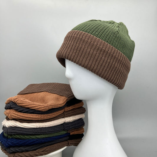 Gorro Tejido Bloques de Color - Estilo Vintage