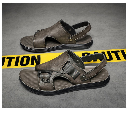 Sandalias de Cuero para Hombre con Suela Gruesa Antideslizante - Image 20