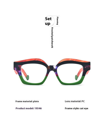 Gafas Cat Eye con Bordes Gruesos Bicolor - Image 8