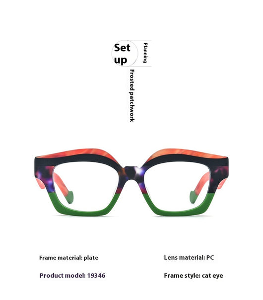 Gafas Cat Eye con Bordes Gruesos Bicolor - Image 8