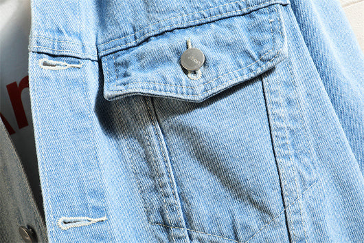 Chaqueta Denim Suelta con Capucha para Hombre - Image 19