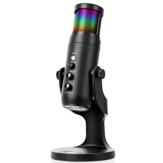 Micrófono Condensador USB con Luz Ambiental RGB Respirable - Image 2