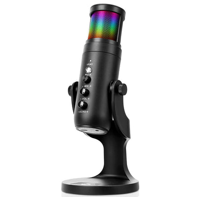 Micrófono Condensador USB con Luz Ambiental RGB Respirable - Image 2