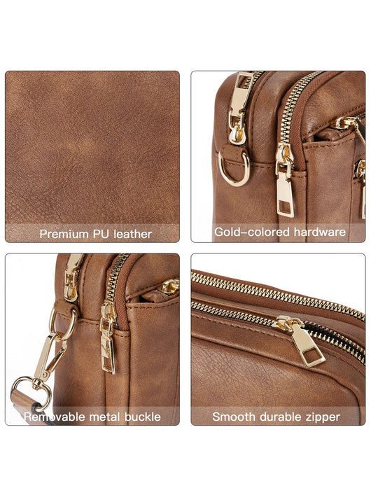 Bolsa Crossbody Multiusos con Diseño Vaca y Cierre de Cremallera - Image 27