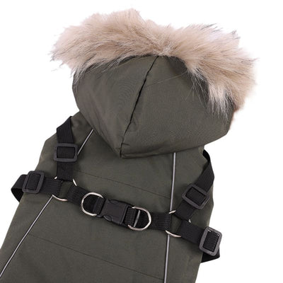 Traje Elegante para Perro con Chaleco y Gorro de Pelaje - Image 3