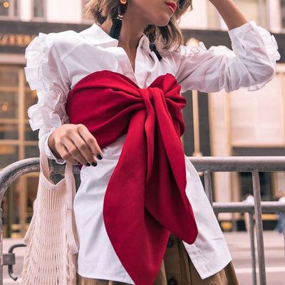 Camisa de Solapa Larga con Detalle Fungus - Image 7