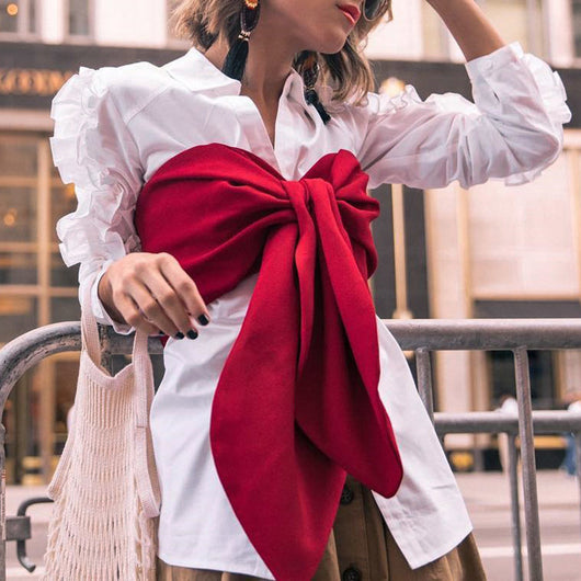 Camisa de Solapa Larga con Detalle Fungus - Image 7