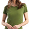 Blusa de Algodón con Cuello Redondo y Cintura Ajustada Reductora