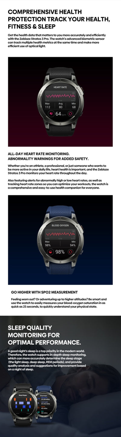 Reloj Inteligente Stratos3pro con GPS y Seguimiento de Movimiento - Image 15