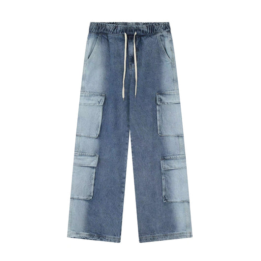 Jeans Vintage con Múltiples Bolsillos y Cintura Elástica - Image 4