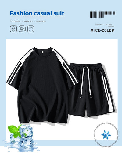 Conjunto Deportivo Hombre Estilo Hong Kong - Playera y Shorts Sueltos - Image 13