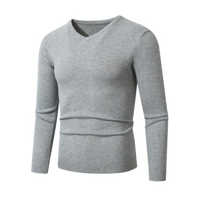 Suéter Base Layer Cuello V Manga Larga Estilo Europeo - Image 8
