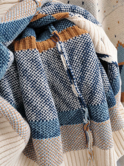 Cardigan Suelto Jacquard Diamond Block - Abrigo Tejido - Image 14