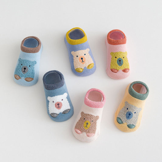 Calcetines Infantiles de Dibujos Animados con Forro Acolchado
