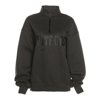 Sudadera Suelta Estampada con Cierre para Mujer - Manga Larga Otoño - Image 11