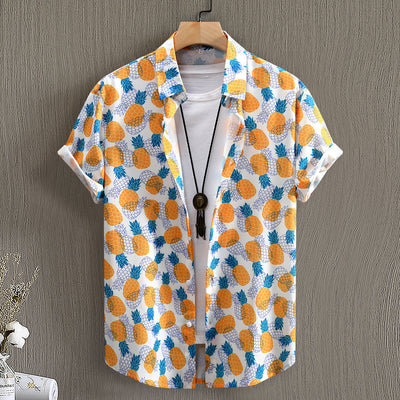 Camisa Manga Corta con Estampado Digital para Hombre