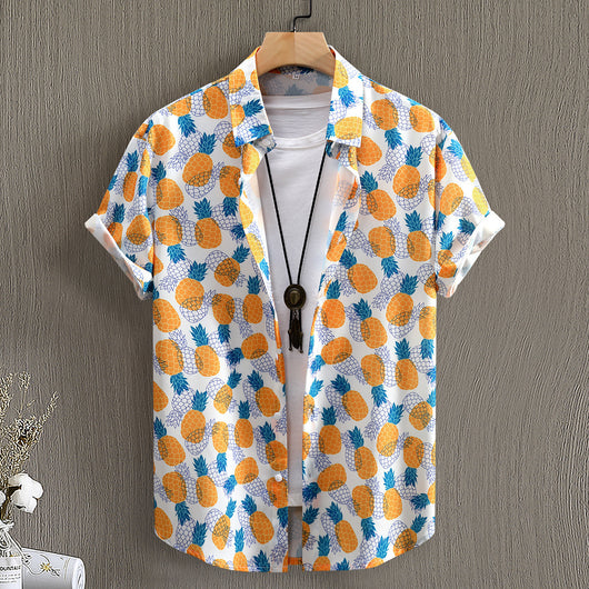 Camisa Manga Corta con Estampado Digital para Hombre