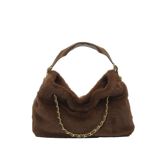 Bolsa de Hombro Grande con Pelaje para Mujer - Bolso Mensajero de Capacidad Amplia - Image 5