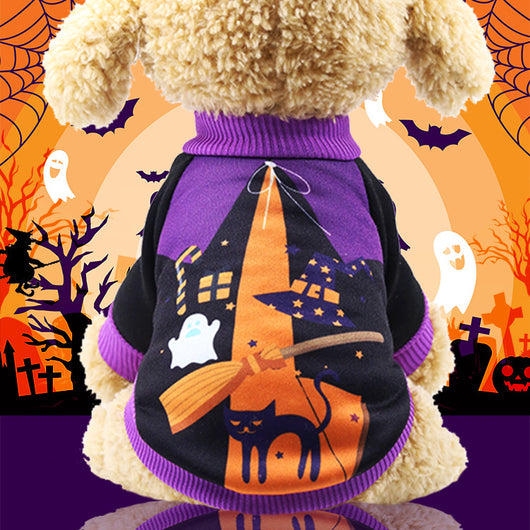 Ropa de Mascota Temática Halloween - Gato Negro, Araña y Calabaza - Image 22