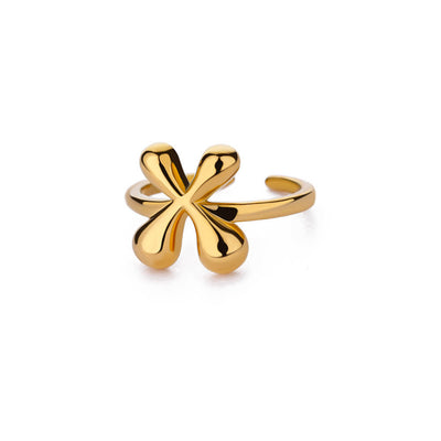Anillo de Letras Bubble Dorado en Oro 18K Chapado - Image 35