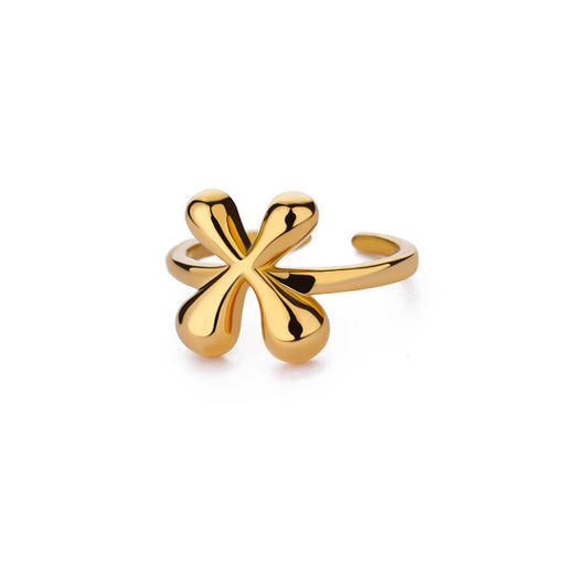Anillo de Letras Bubble Dorado en Oro 18K Chapado - Image 35