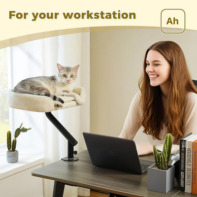 Cama Elevada para Gatos con Torre Ajustable y Diseño Giratorio - Image 8