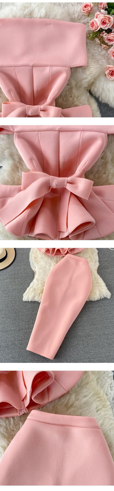 Conjunto de Dos Piezas: Top Corto Asimétrico con Volantes - Image 6