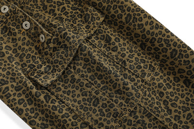 Pantalones Denim con Tirantes Estampado Leopardo Hombre Moda Urbana - Image 14