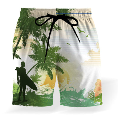 Pantalones Cortos de Playa con Estampado de Coco y Cintura Elástica Ajustable - Image 6