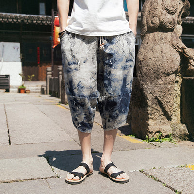 Pantalones Cropped Retro Holgados Talla Grande - Image 7